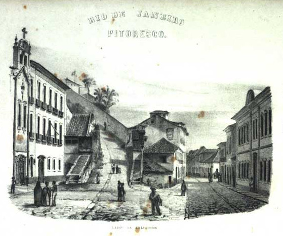 BUVELOT, Louis. Largo da Misericordia. Rio de Janeiro, RJ: Lith.Heaton e Rensburg, 1845. Acervo digital da Biblioteca Nacional.