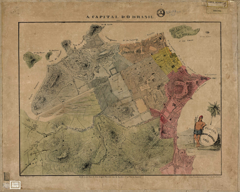 MICHELLERIE, E. de La. Planta do Rio de Janeiro. Rio de Janeiro, RJ: Lithoga. de Steinmann, 1831. Acervo digital da Biblioteca Nacional.