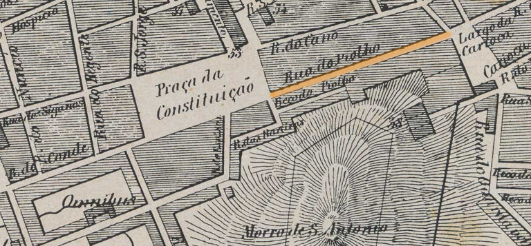 PLANTA da Cidade do Rio de Janeiro 18??. Acervo digital da Biblioteca Nacional.