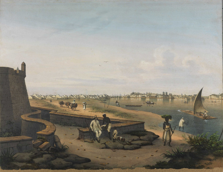 VISTA da cidade de Recife tomada do Forte do Brum. [S.l.: s.n.], [18--]. Acervo digital da Biblioteca Nacional.