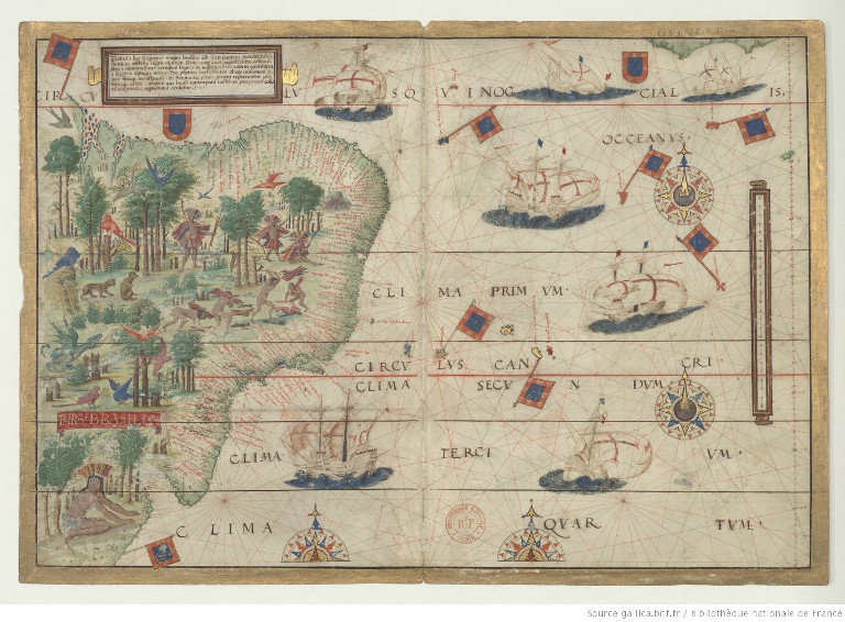 [Atlas nautique du Monde, dit atlas Miller] ; 2-5. [Atlas Miller : feuilles 2 à 5 ]. feuille 5. Auteur :  Homem, Lopo. Cartographe présumé. Date d'édition: 1519