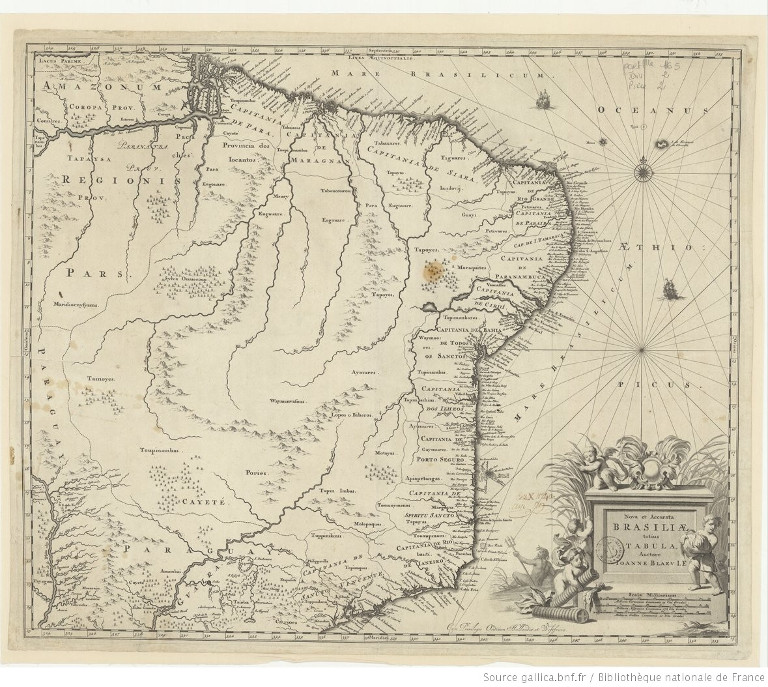 Nova et accurata Brasilae totius tabula / Auctore Joanne Blaeu I. F. Blaeu, Joan (1596-1673). Cartographe.