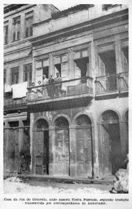 Casa da Rua do Cotovelo, onde nasceu Vieira Fazenda, segundo tradição transmitida por contemporâneos do historiador.