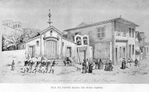 Rua na parte baixa de Ouro Preto, por Dr. Hermann Burmeister