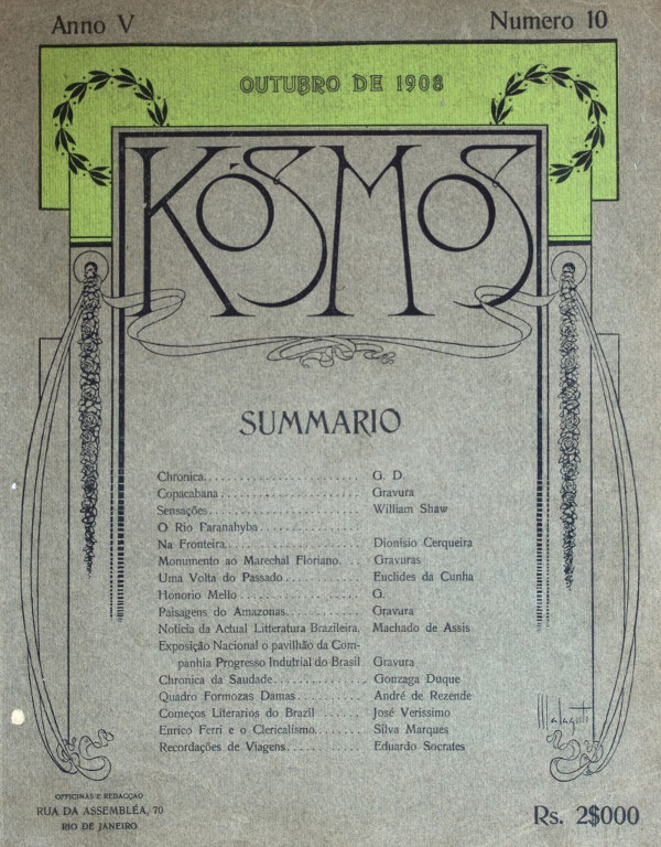 Revista Kósmos, Anno V, Numero 10, Outubro de 1908