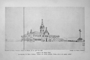 Palácio de Santa Cruz, desenho de Maria Graham