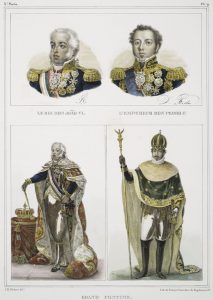 Dom João VI e Dom Pedro I, por Jean Baptiste Debret, 