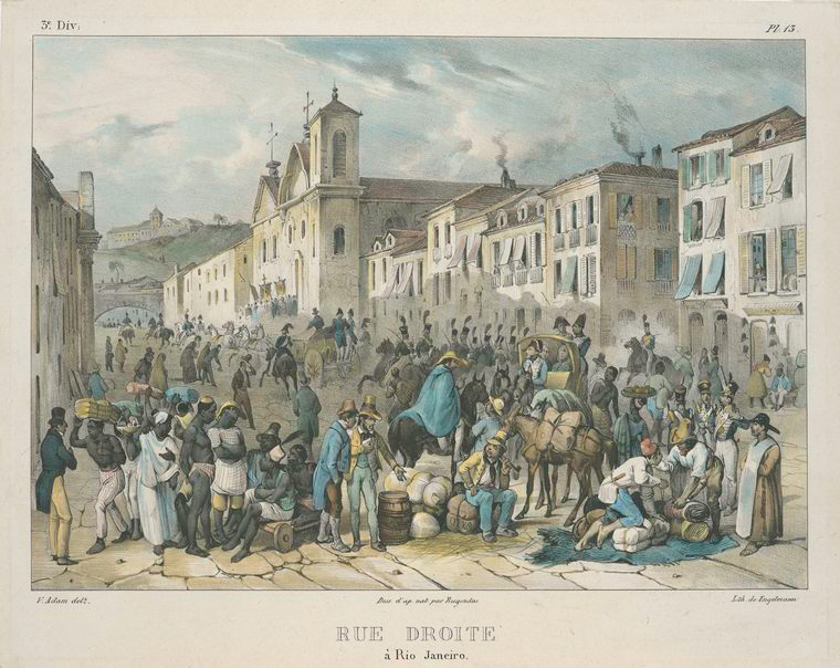 Rugendas, Johann Moritz (1802-1858), Rua Direita no Rio de Janeiro