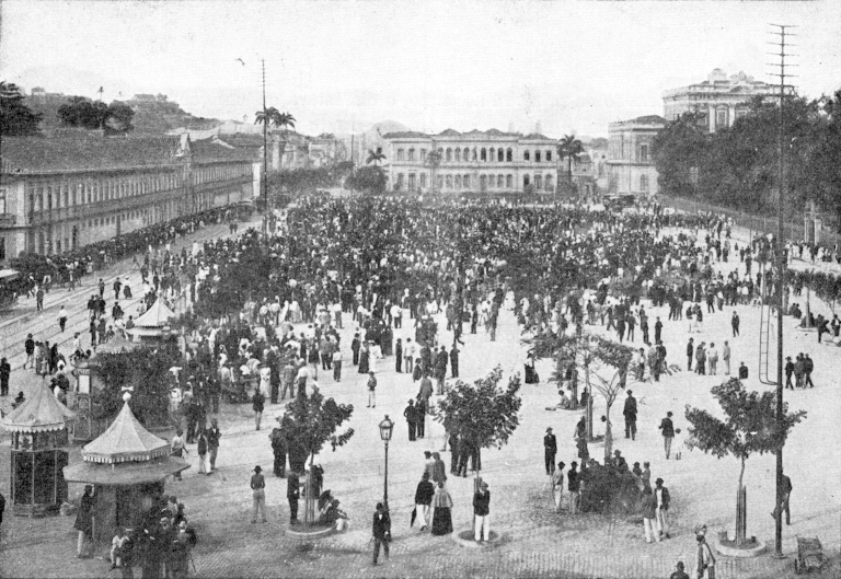 Praça da República, no dia 21 de maio de 1905