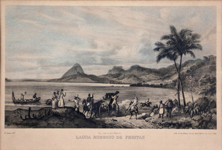 Lagoa Rodrigo de Freitas, por Johann Moritz Rugendas