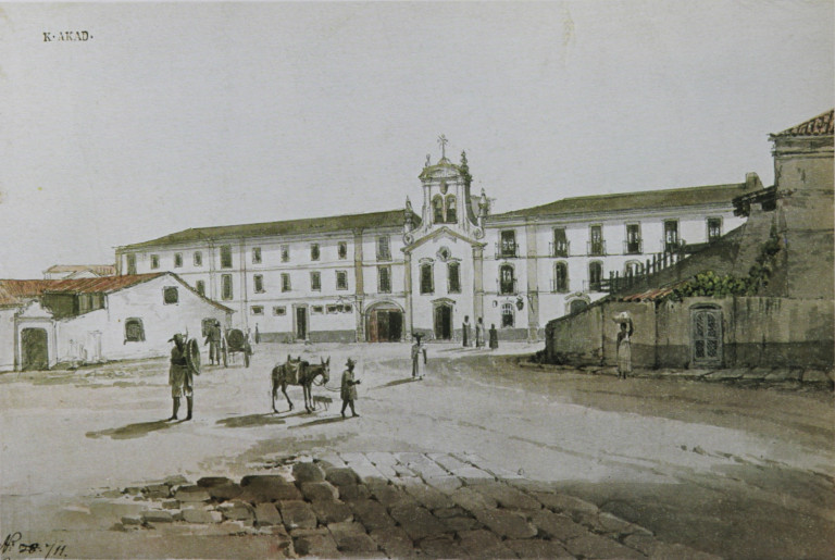 Hospital de Misericórdia – Casa da Misericórdia e Igreja de Nossa Senhora do Bom Sucesso – 1817 – Thomas Ender – Akademie der Bildenden Künste Wien.