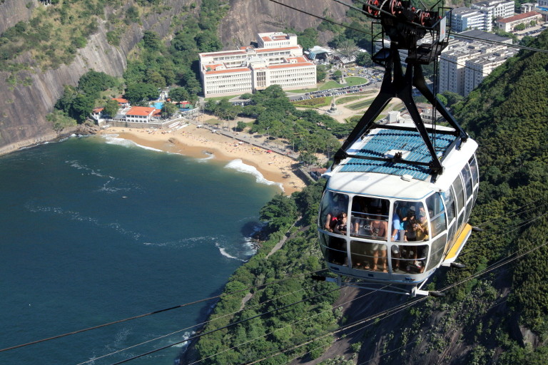 Bondinho chegando ao Pão de Açúcar