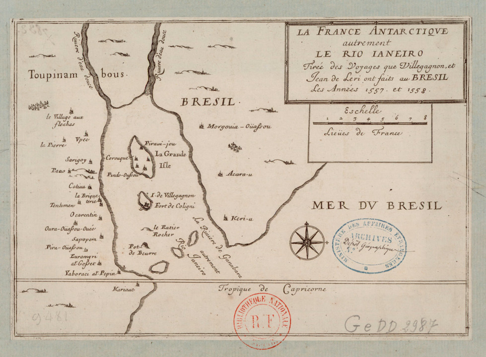 La France Antarctique autrement Le Rio Ianeiro Tiree des Voyages que Villegagnon et. Jean de Leri ont faits au Bresil Les Annees 1557 et 1558. Paris / 1665 circa. La France Antarctique autrement Le Rio Ianeiro Tiree des Voyages que Villegagnon et. Jean de Leri ont faits au Bresil Les Annees 1557 et 1558. Paris / 1665 circa.